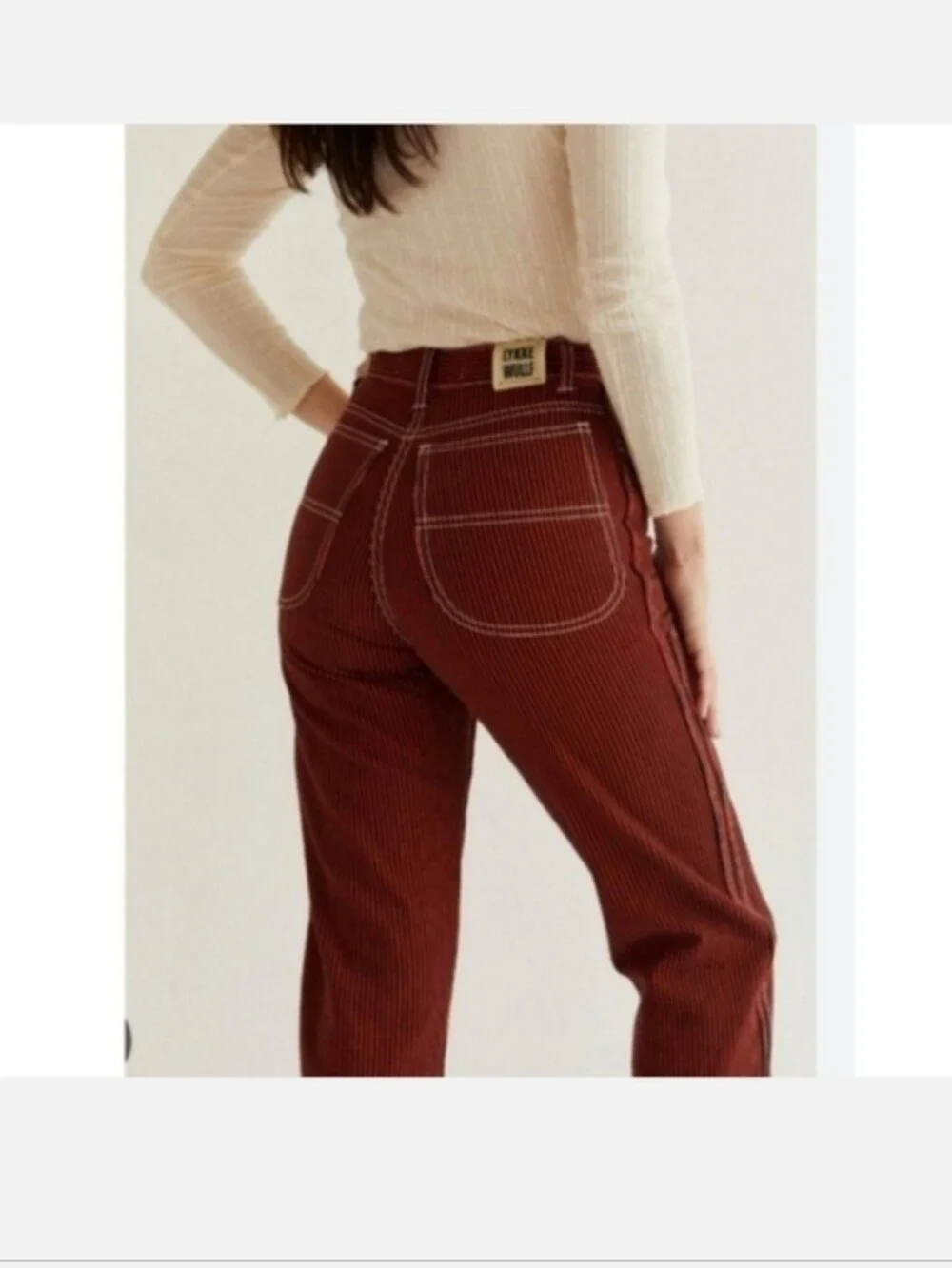 LYKKE WULLF WORKWEAR STRIPED JEANS